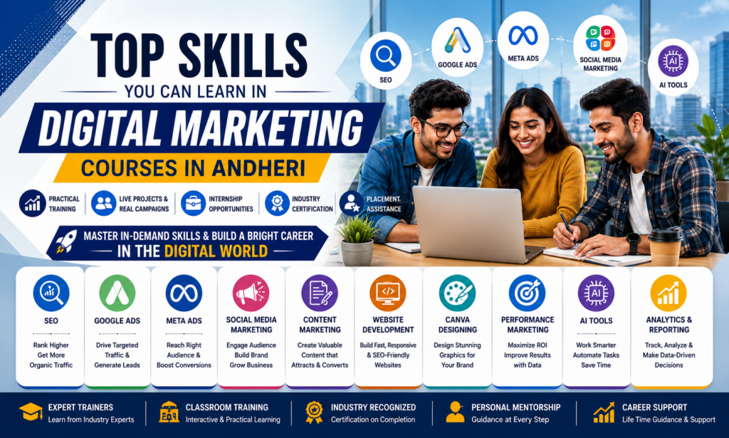 Master the Most In-Demand Skills with DGmark Institute Digital Marketing Courses in Andheri